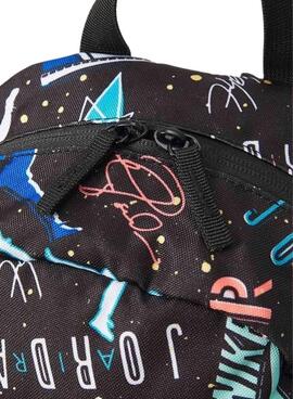 Mochila Air Jordan estampado negro para niña y niño