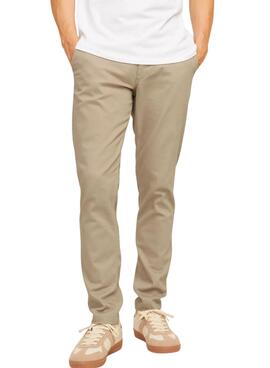 Pantalón chino Jack and Jones Marco beige para hombre