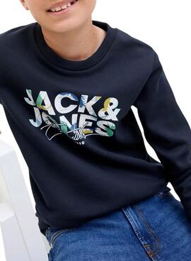 Sudadera Jack and Jones Geplas marino para niño