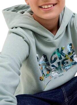 Sudadera capucha Jack and Jones Geplas verde niño