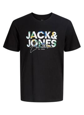 Camiseta Jack and Jones Geplas negro para niño