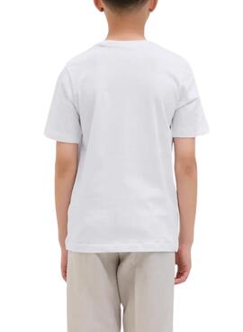 Camiseta Jack and Jones Geplas blanco para niño
