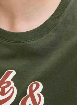 Camiseta Jack and Jones Logo verde para hombre
