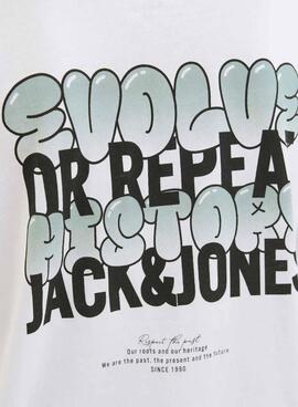 Camiseta Jack and Jones Wobly blanco para niño