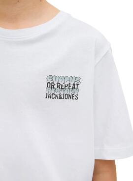 Camiseta Jack and Jones Wobly blanco para niño