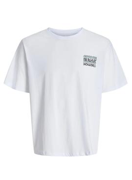 Camiseta Jack and Jones Wobly blanco para niño
