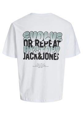 Camiseta Jack and Jones Wobly blanco para niño