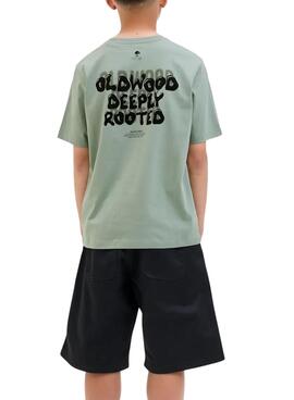 Camiseta Jack and Jones Wobly verde para para niño