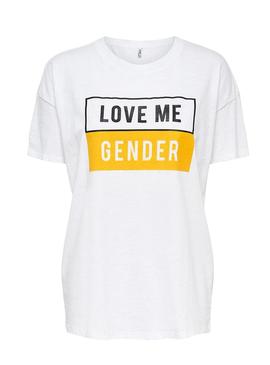 Camiseta Only Gia Blanco Mujer