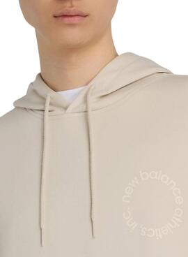 Sudadera New Balance Circular Logo beige para hombre