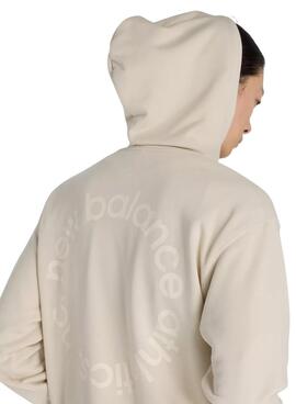 Sudadera New Balance Circular Logo beige para hombre