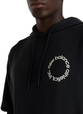 Sudadera New Balance Circular Logo negro para hombre