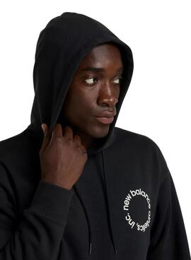 Sudadera New Balance Circular Logo negro para hombre
