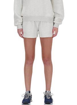 Shorts New Balance Sport gris para mujer