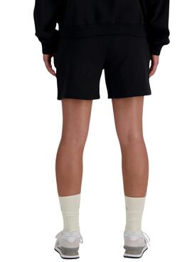 Shorts New Balance Athletics negro para mujer