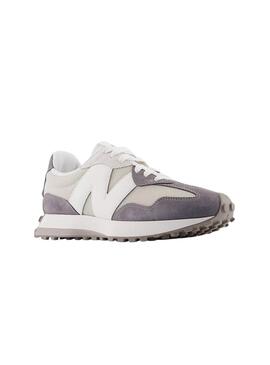 Zapatillas New Balance U327 beige y lila para hombre