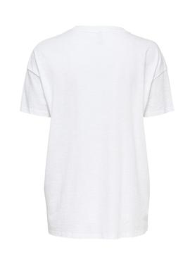 Camiseta Only Gia Blanco Mujer
