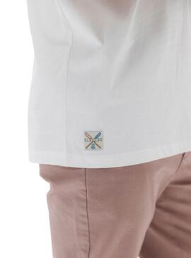Camiseta El Pulpo Old School blanco para hombre