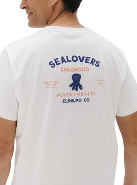 Camiseta El Pulpo Sealovers blanco para hombre
