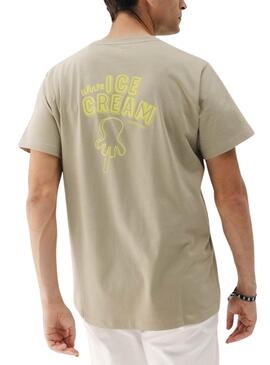 Camiseta El Pulpo Ice Cream verde para hombre