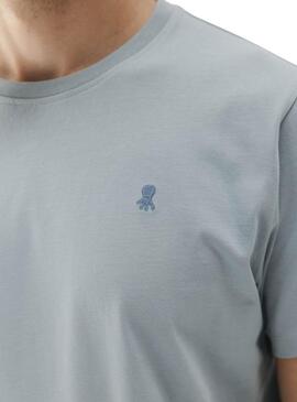 Camiseta El Pulpo básico azul para hombre