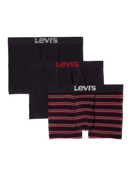 Caja 3 Calzoncillos Levis Stripe Rojo Hombre