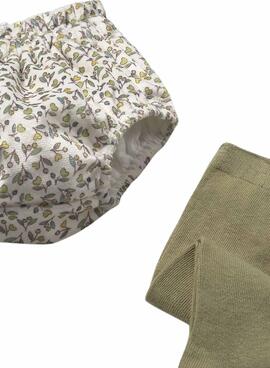 Conjunto Mayoral 3 piezas short y leotardos bebé