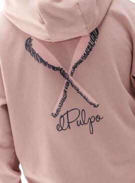 Sudadera El Pulpo Palas rosa polvo para hombre