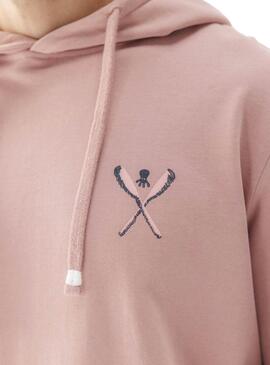 Sudadera El Pulpo Palas rosa polvo para hombre