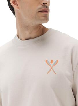 Sudadera El Pulpo Palas beige para hombre