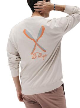 Sudadera El Pulpo Palas beige para hombre