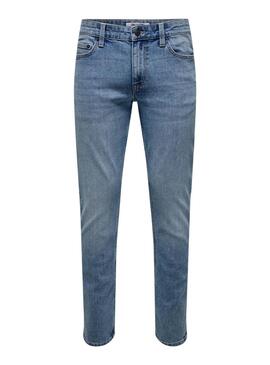 Pantalón vaquero Only and Sons Loom denim claro para hombre
