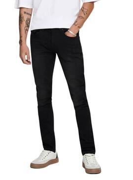 Pantalón vaquero Only and Sons Loom negro para hombre