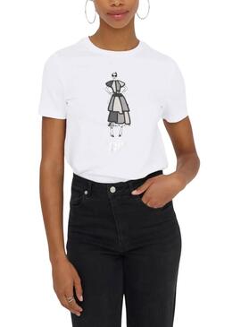 Camiseta Only Emma blanco para mujer
