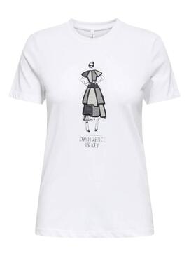 Camiseta Only Emma blanco para mujer