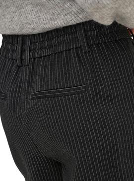 Pantalón Only Poptrash raya diplomática negro para mujer