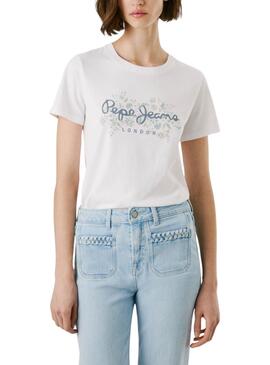 Camiseta Pepe Jeans Bero blanco para mujer