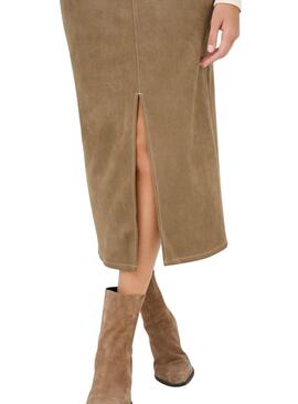 Falda Only Stina marrón para mujer