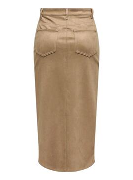 Falda Only Stina marrón para mujer
