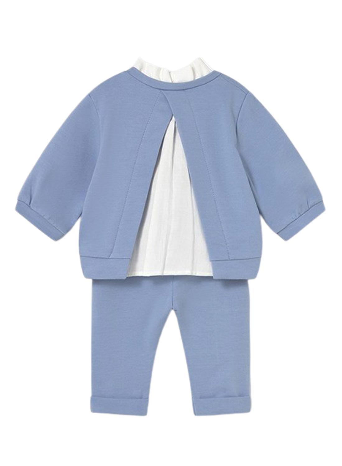 Conjunto Mayoral sudadera y pantalón azul bebé