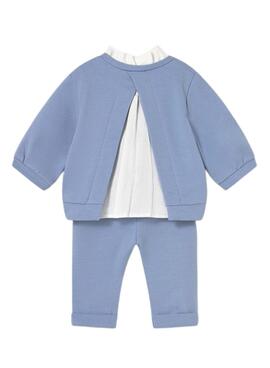 Conjunto Mayoral sudadera y pantalón azul bebé