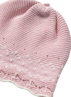 Conjunto Mayoral 3 piezas tricot rosa para bebé