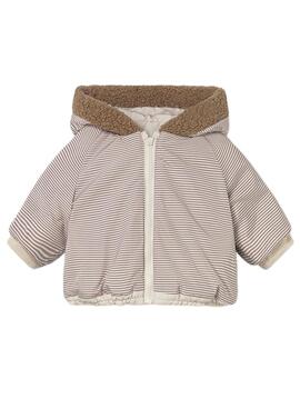 Chaquetón Mayoral reversible beige para bebé