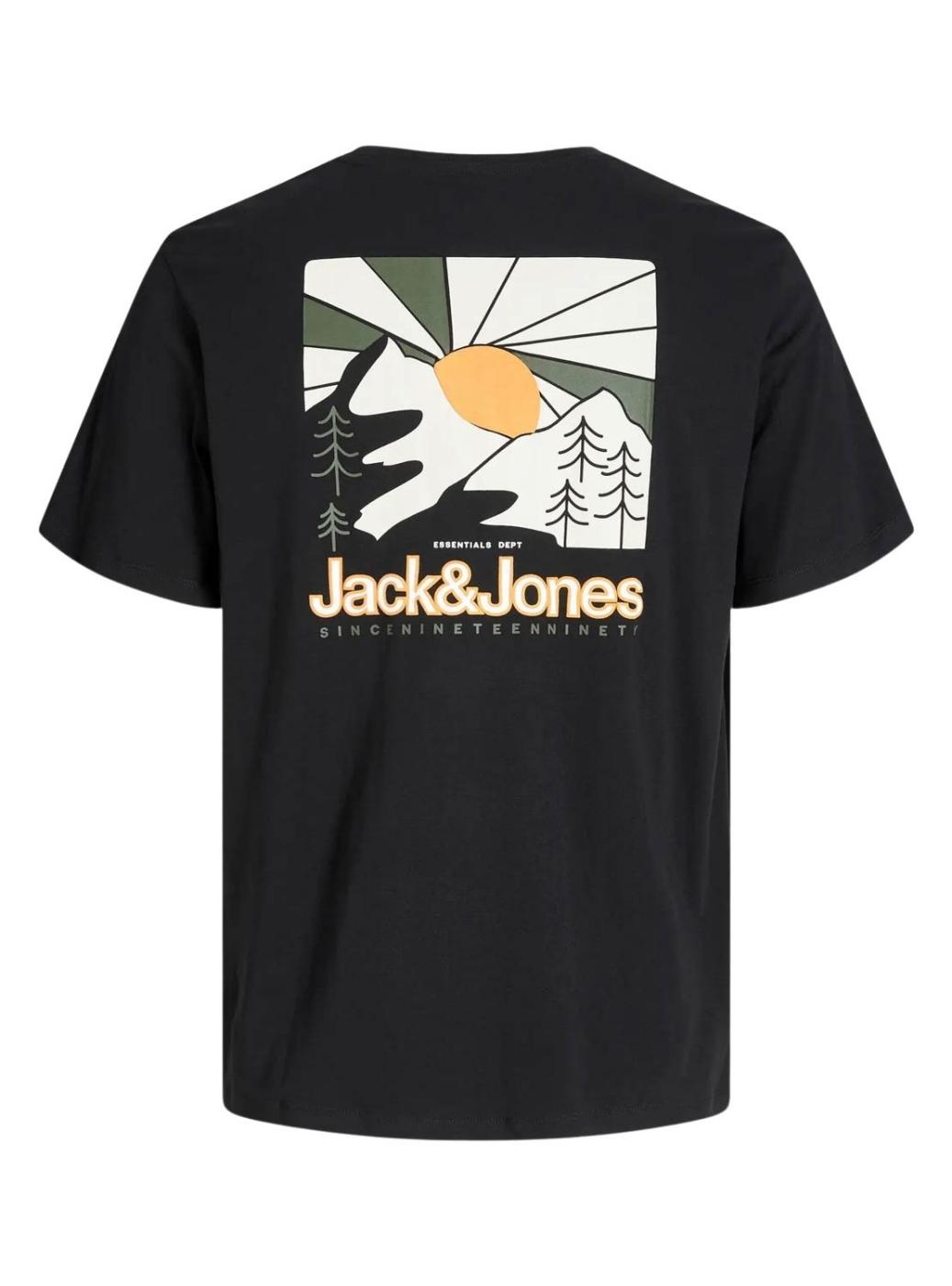 Camiseta Jack and Jones Mine negro para hombre