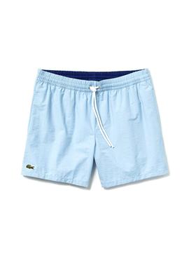 Bañador Lacoste Basico Azul Cielo Hombre