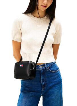 Bolso Tommy Jeans Daily Elevated  negro para mujer 