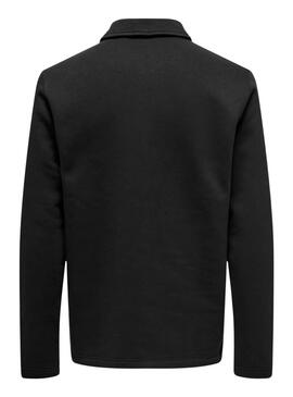 Sudadera Only and Sons Dawson Zip negro para hombre
