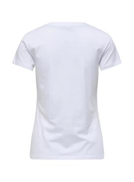 Camiseta Only Vibe blanco para mujer