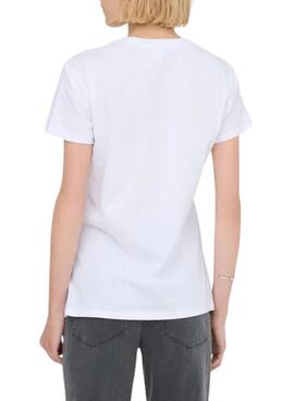 Camiseta Only Vibe Girafa blanco para mujer