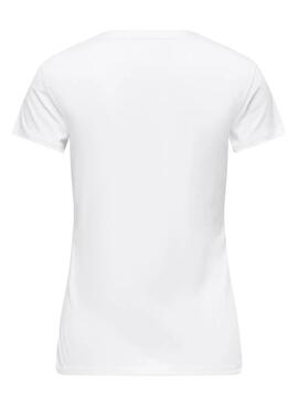 Camiseta Only Vibe Girafa blanco para mujer